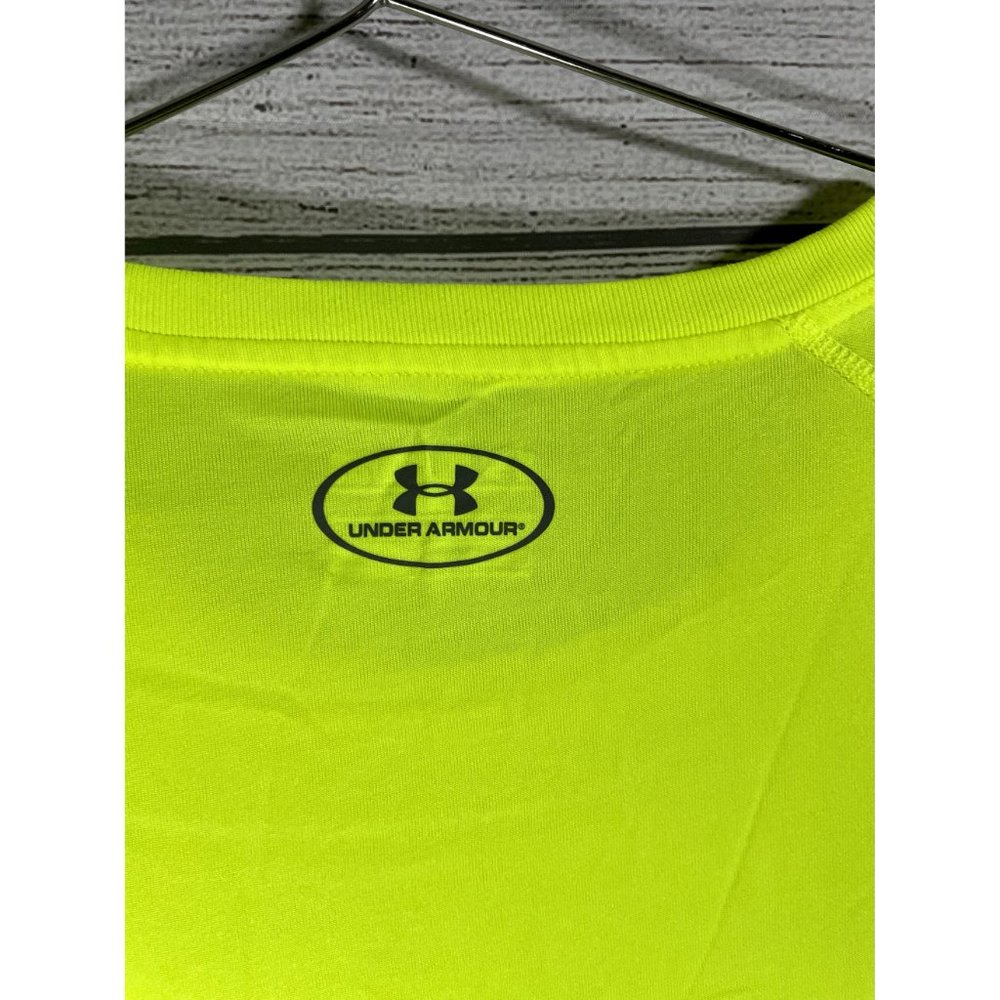 Under Armour - Men's Yellow Logo Athletic T-Shirt - Size 2XL - Picture 4 of 7